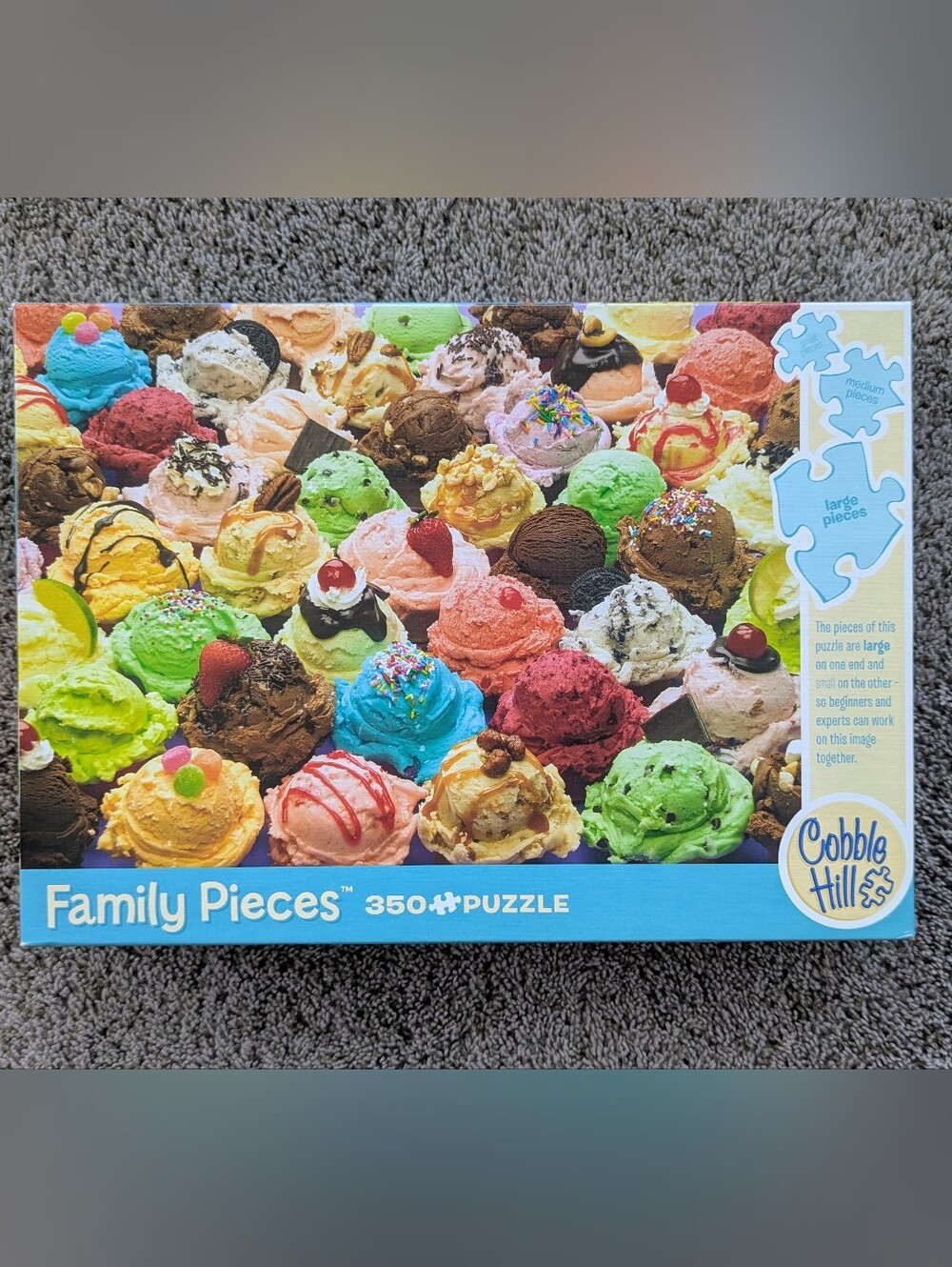 Cobble Hill Ice Cream Scoops Party Puzzle - Family Puzzle